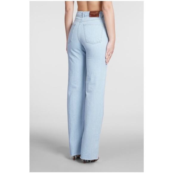 MVP WARDROBE High Rise Straight Leg Jeans 2 Light Wash MARIA VITTORIA PAOLILLO - Picture 4 of 16